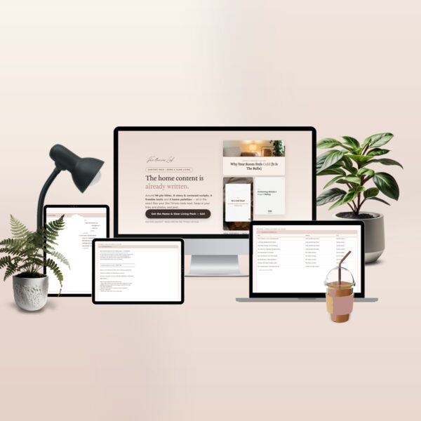 Home & Slow Living Content Pack