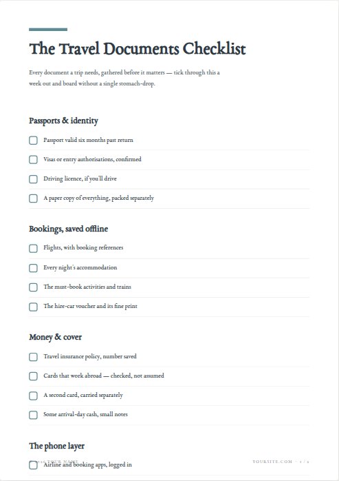 The budget setup checklist lead magnet