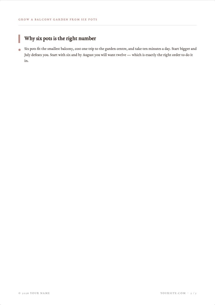 Mini-guide content page