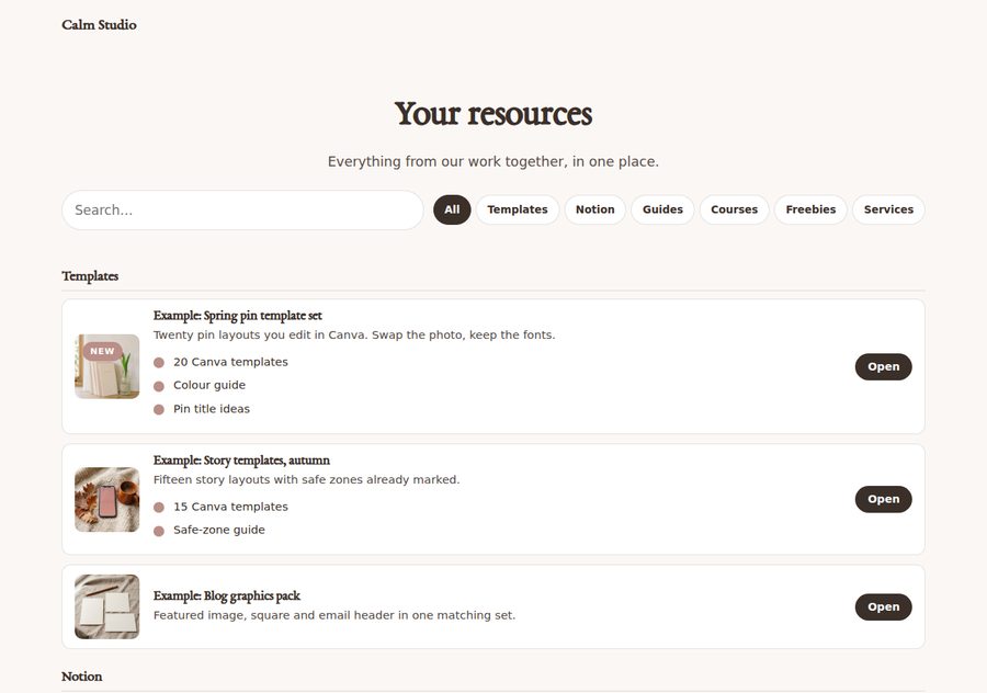 Resource portal