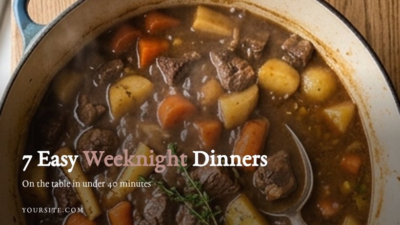 Featured image made with the tool — 7 Easy Weeknight Dinners