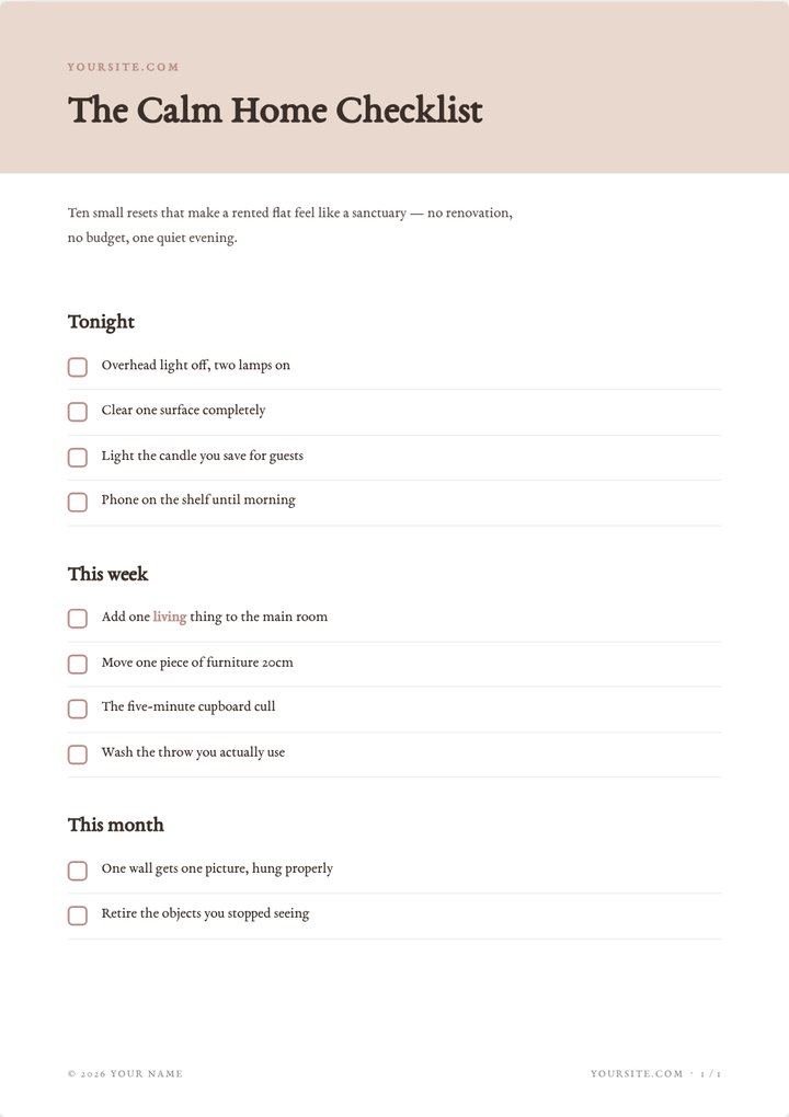 A checklist lead magnet made with the tool