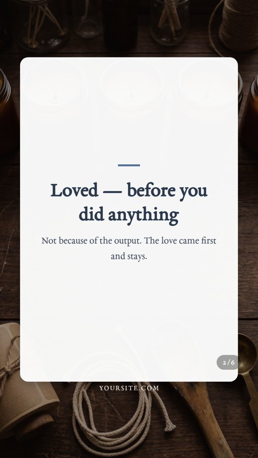 A story slide made from the box