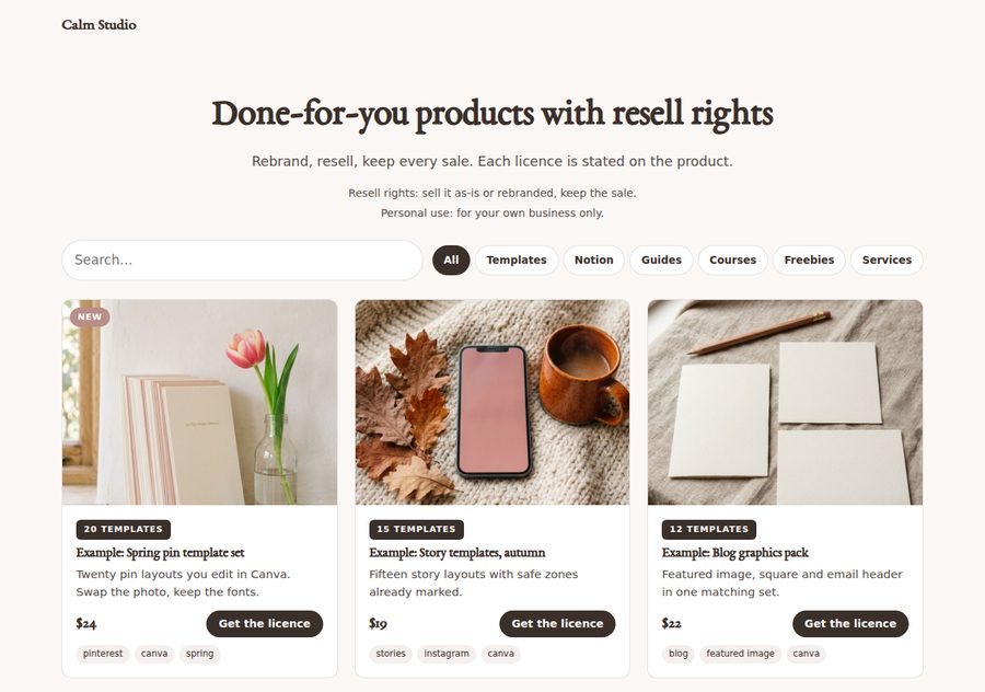 Reseller warehouse