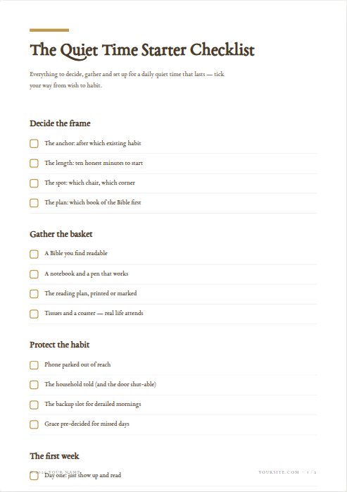 The budget setup checklist lead magnet