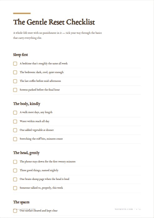 The budget setup checklist lead magnet